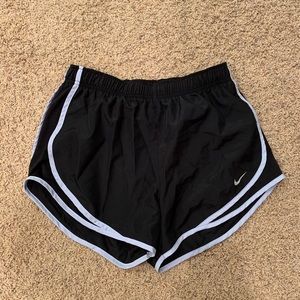 Nike Tempo Shorts in Black with Blue Lining